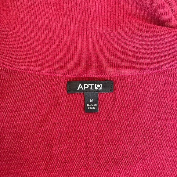 NWOT Apt.9 Red Cowl Neck Sleeveless Sweater with Sequence, Size M EUC - Picture 7 of 9